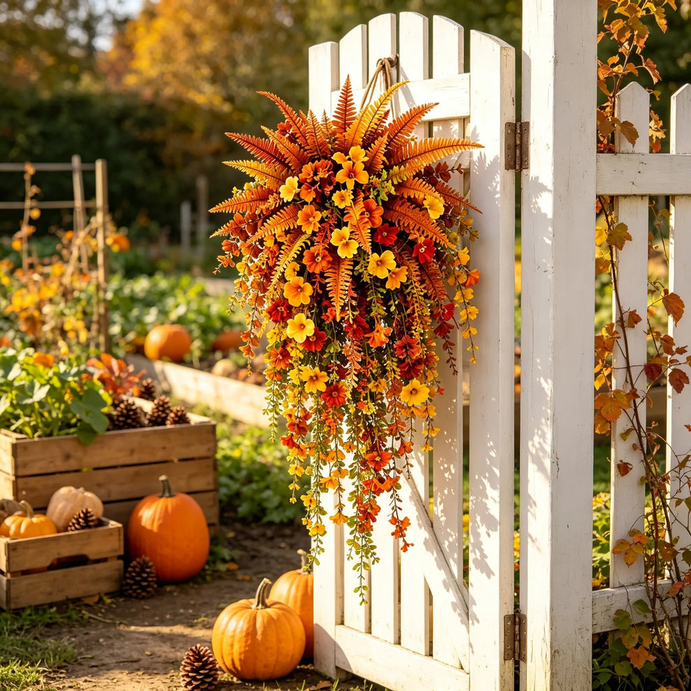 🔥On Sale Only Today 🍂 Artificial Fern for Autumn Outdoor Decor– Autumn Porch & Door Decoration thumbnail 10