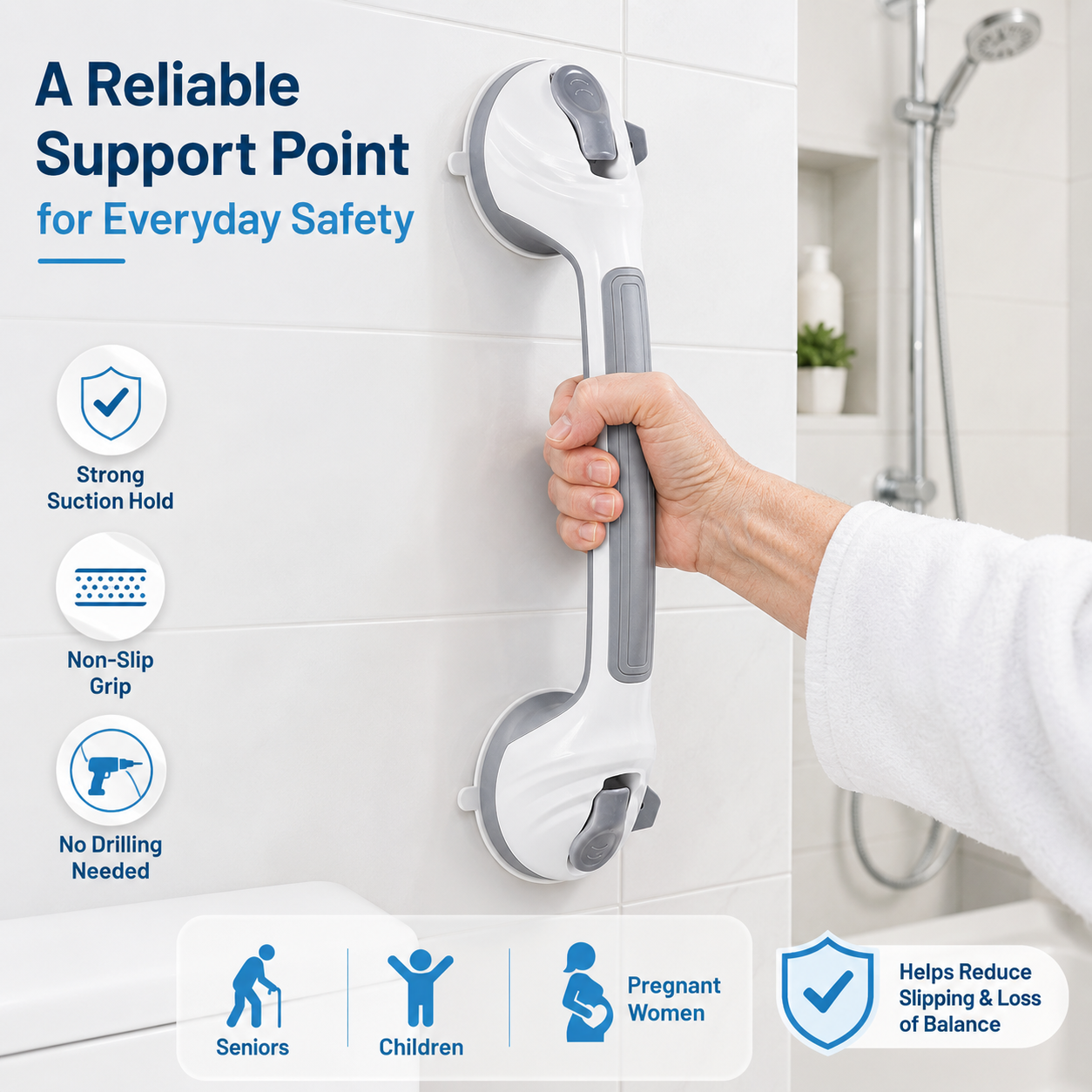👉 Claim Your 60% Off + FreeShip Now🛡️ Bathroom Stability Support Handle 🚿 thumbnail 6