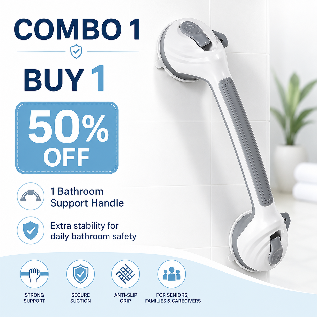 👉 Claim Your 60% Off + FreeShip Now🛡️ Bathroom Stability Support Handle 🚿 thumbnail 11