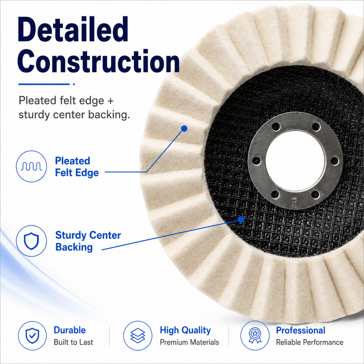 🛡️ Trusted by 50,000+ Customers | Multi-Purpose Wool Polishing Disc for Marble & Stone thumbnail 8