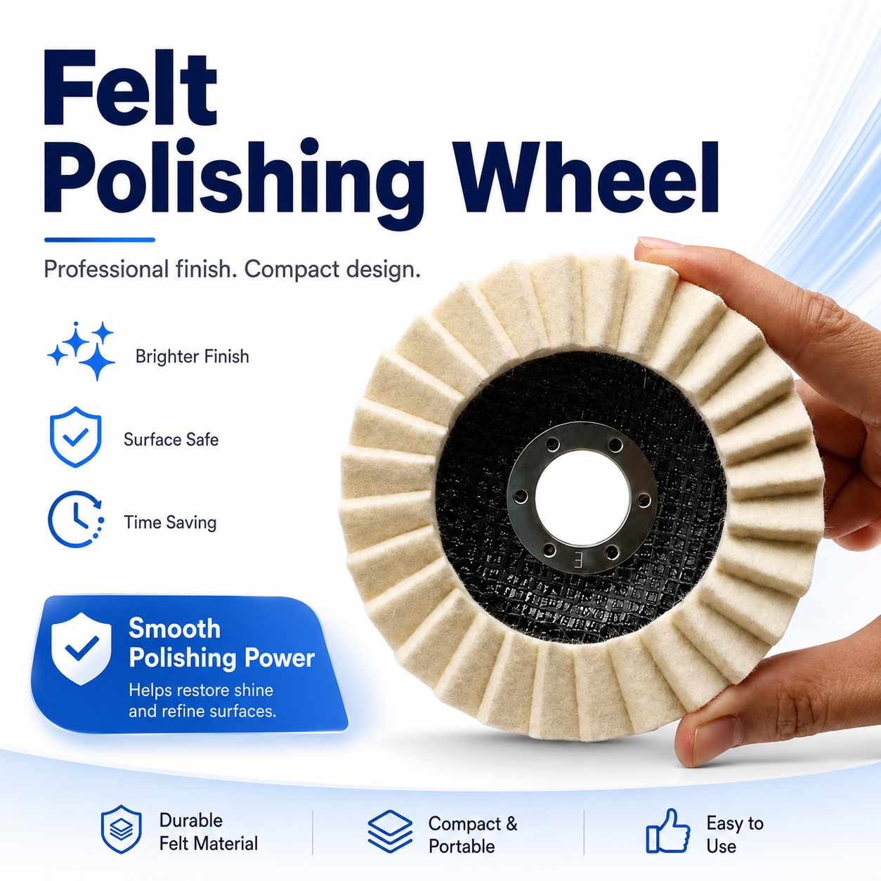 🛡️ Trusted by 50,000+ Customers | Multi-Purpose Wool Polishing Disc for Marble & Stone - Image 1