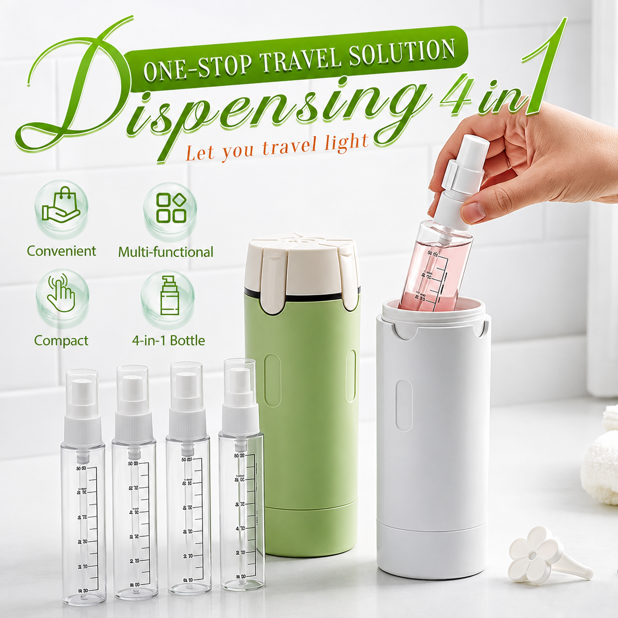 🔥LAST DAY 60% OFF 💝50K+ SOLD!- ✨4-in-1 Travel Dispenser Bottle🧴 thumbnail 2
