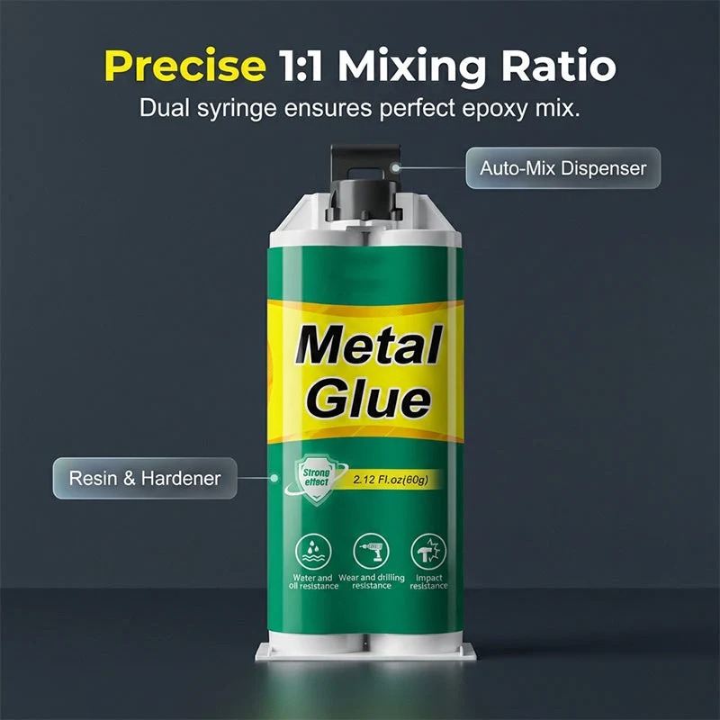 🛡️ Trusted by 50,000+ Customers | 🛠️High-Strength AB Metal Repair Glue thumbnail 2