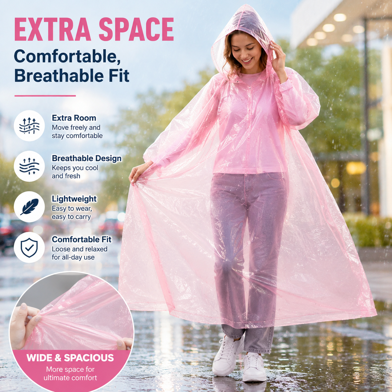 🥳2026 HOT SALE🥳💞56K+ SOLD!💛✨ BUY 2 GET 1 FREE 🌧️ Pocket-Size Disposable Raincoat for Unexpected Showers ☔ thumbnail 3