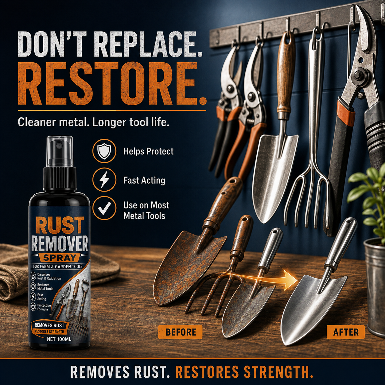 🔥 Rust Remover Spray – Restore Rusty Tools Fast | 49% OFF thumbnail 8