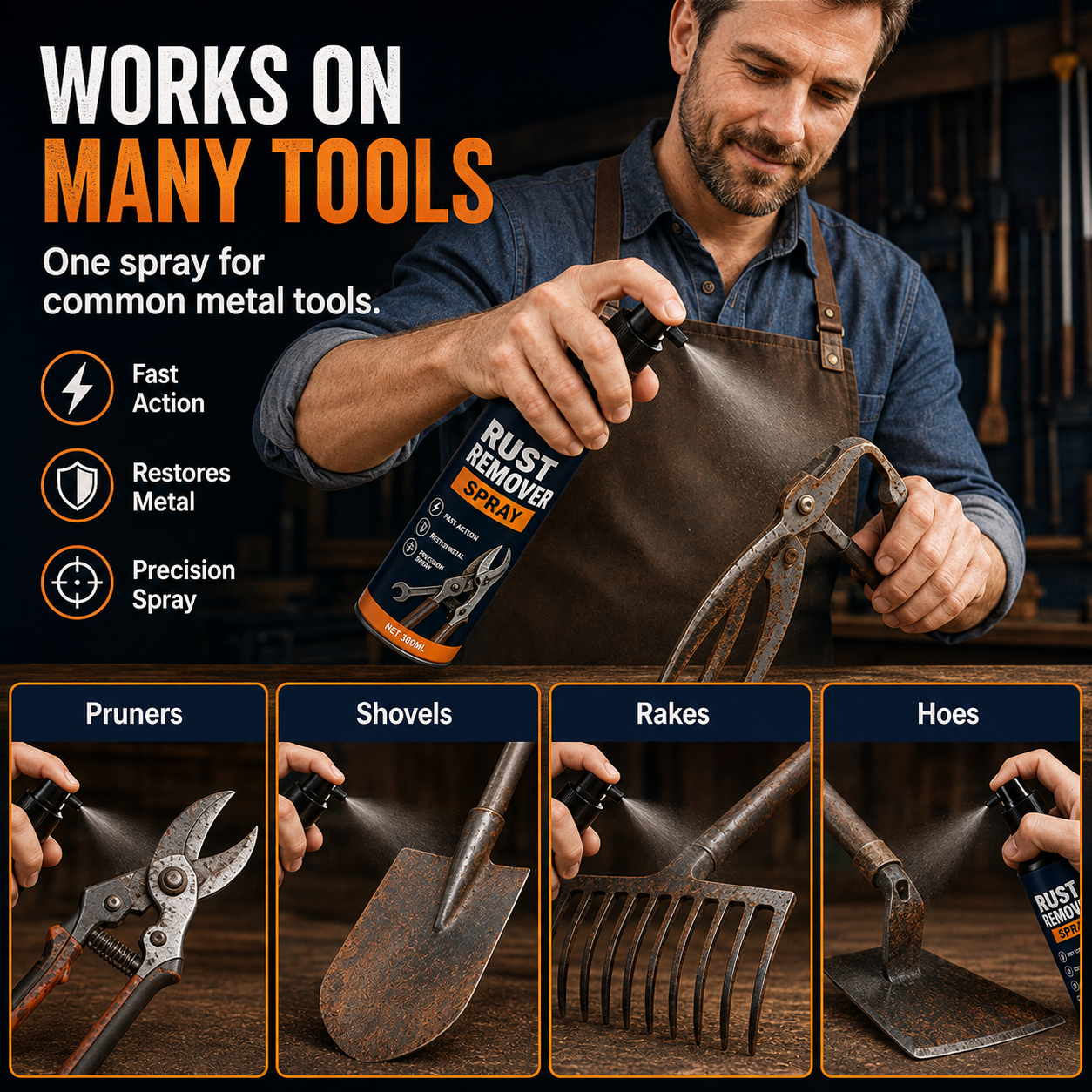 🔥 Rust Remover Spray – Restore Rusty Tools Fast | 49% OFF thumbnail 3