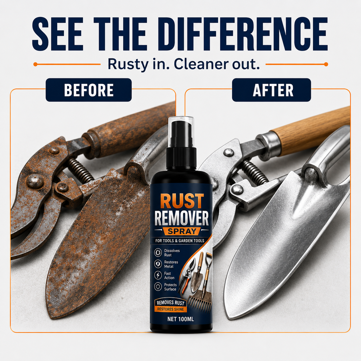 🔥 Rust Remover Spray – Restore Rusty Tools Fast | 49% OFF thumbnail 4