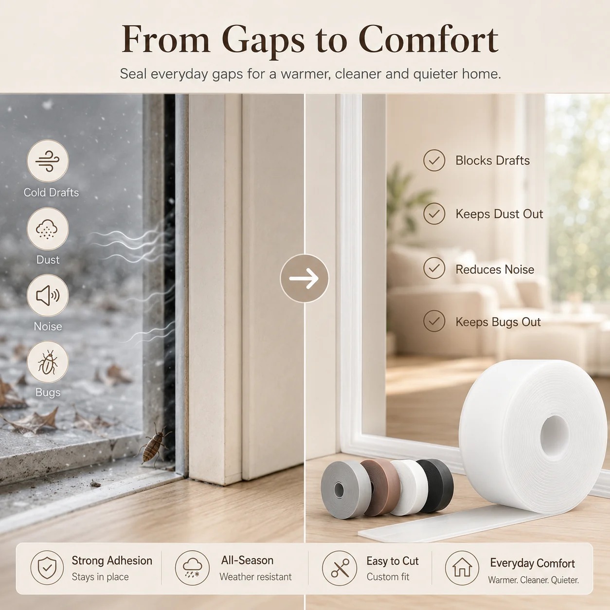 🥳2026 HOT SALE🥳💞56K+ SOLD!💛✨16.4FT Weather Seal for Doors, Windows & More thumbnail 2