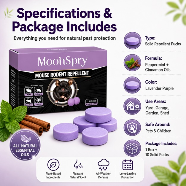 🔥60% OFF - 💊🐭 All-Natural Peppermint & Cinnamon Pest & Rodent Repellent Pucks 🕷️🐍 thumbnail 6