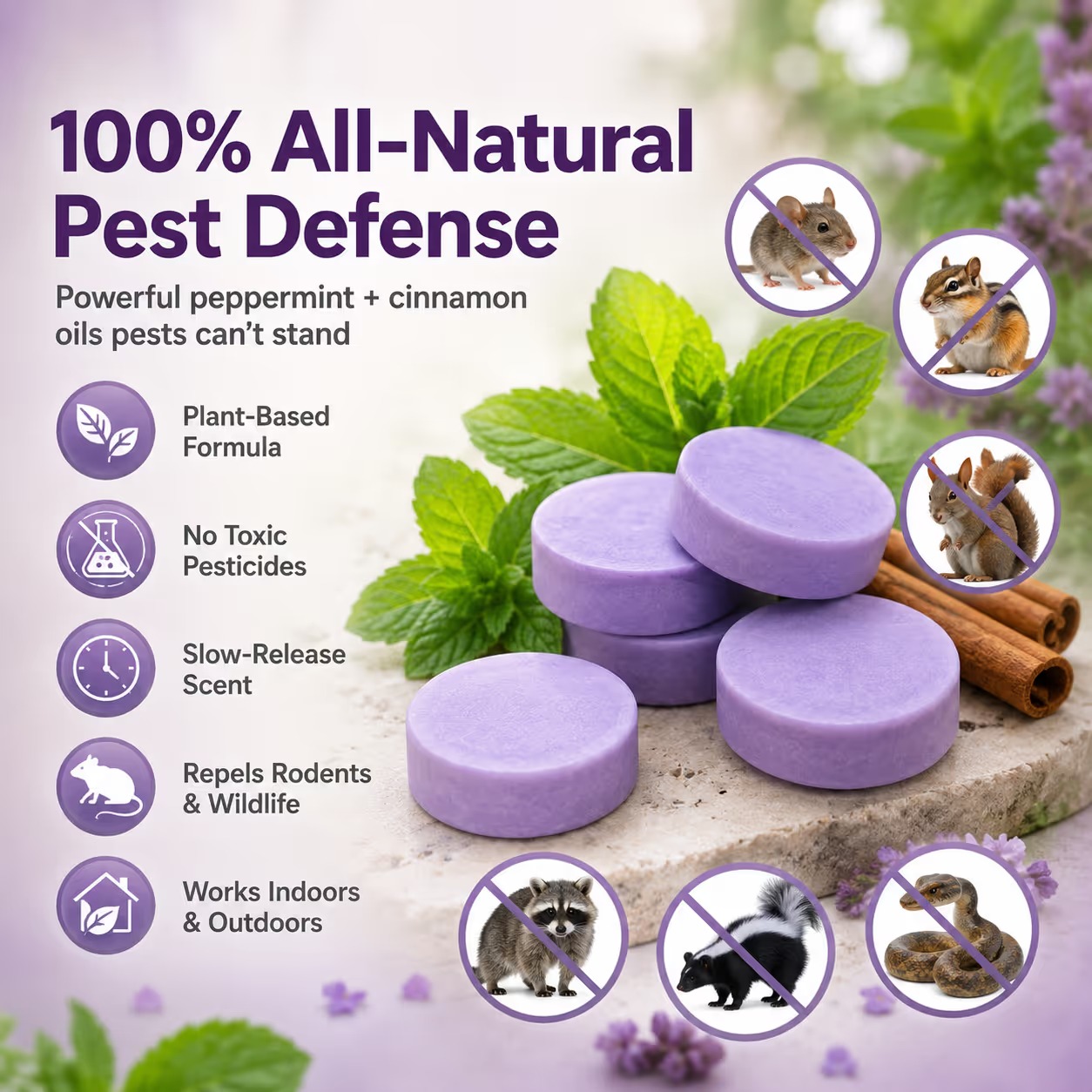 🔥60% OFF - 💊🐭 All-Natural Peppermint & Cinnamon Pest & Rodent Repellent Pucks 🕷️🐍 thumbnail 2