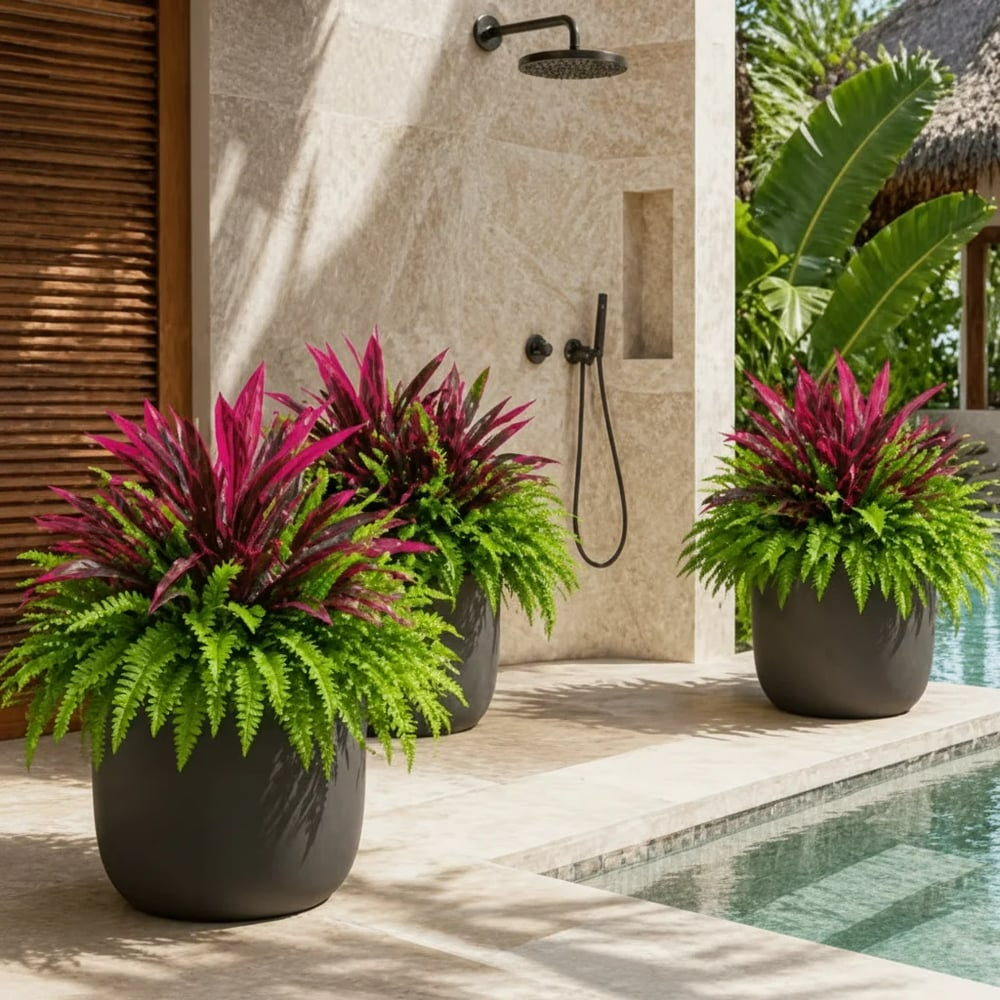 🔥LAST DAY SPECIAL 50% 🌿UV-Resistant Artificial Fern & Red Dracaena Decorative Plants – Full, Lush & Fade-Resistant! thumbnail 9