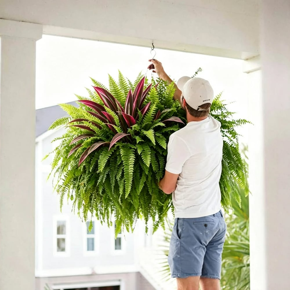 🔥LAST DAY SPECIAL 50% 🌿UV-Resistant Artificial Fern & Red Dracaena Decorative Plants – Full, Lush & Fade-Resistant! thumbnail 4