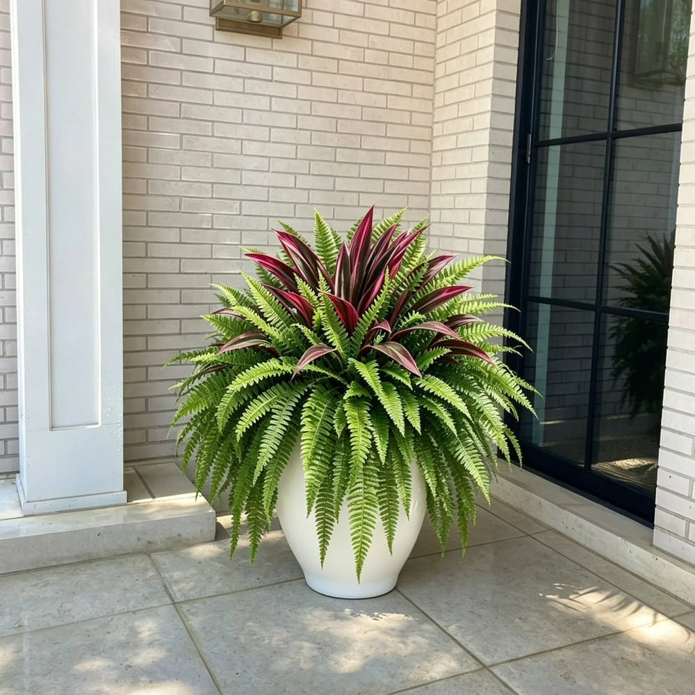 🔥LAST DAY SPECIAL 50% 🌿UV-Resistant Artificial Fern & Red Dracaena Decorative Plants – Full, Lush & Fade-Resistant! thumbnail 10