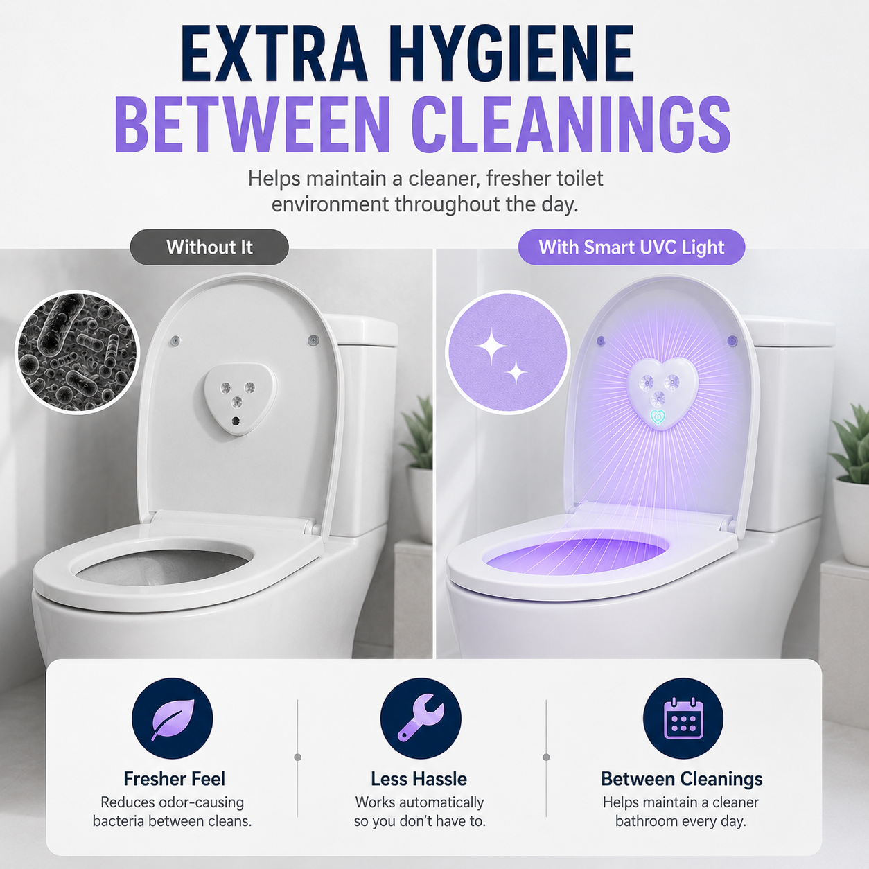 🥳2026 HOT SALE🥳💞50K+ SOLD!🚽Smart Automatic UVC Toilet Hygiene Light – 50% OFF🚽 thumbnail 3