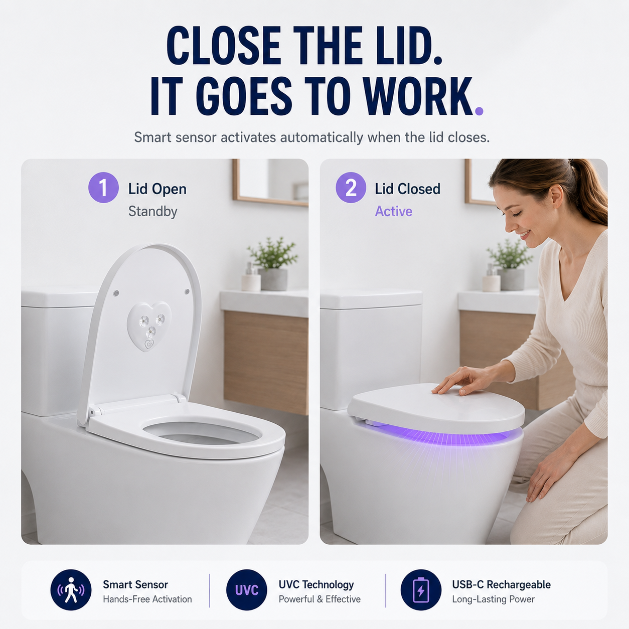 🥳2026 HOT SALE🥳💞50K+ SOLD!🚽Smart Automatic UVC Toilet Hygiene Light – 50% OFF🚽 thumbnail 6