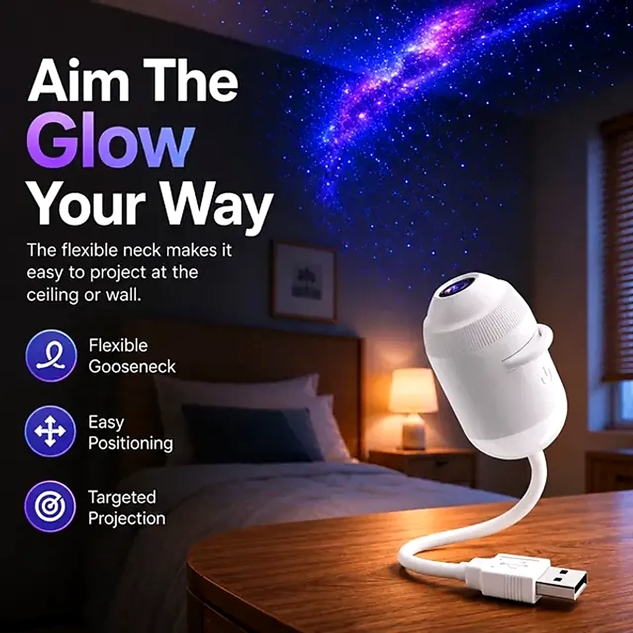 🥳2026 HOT SALE🥳💞57K+ SOLD!💛✨✨ Plug-and-Play HD Star Projector thumbnail 5
