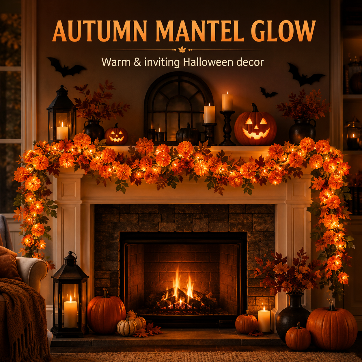 🎃✨ 60% OFF! LED Marigold Lights for Halloween – Sparkling Floral Garland for Autumn Decoration, Porch and Home 🧡🌼 thumbnail 3