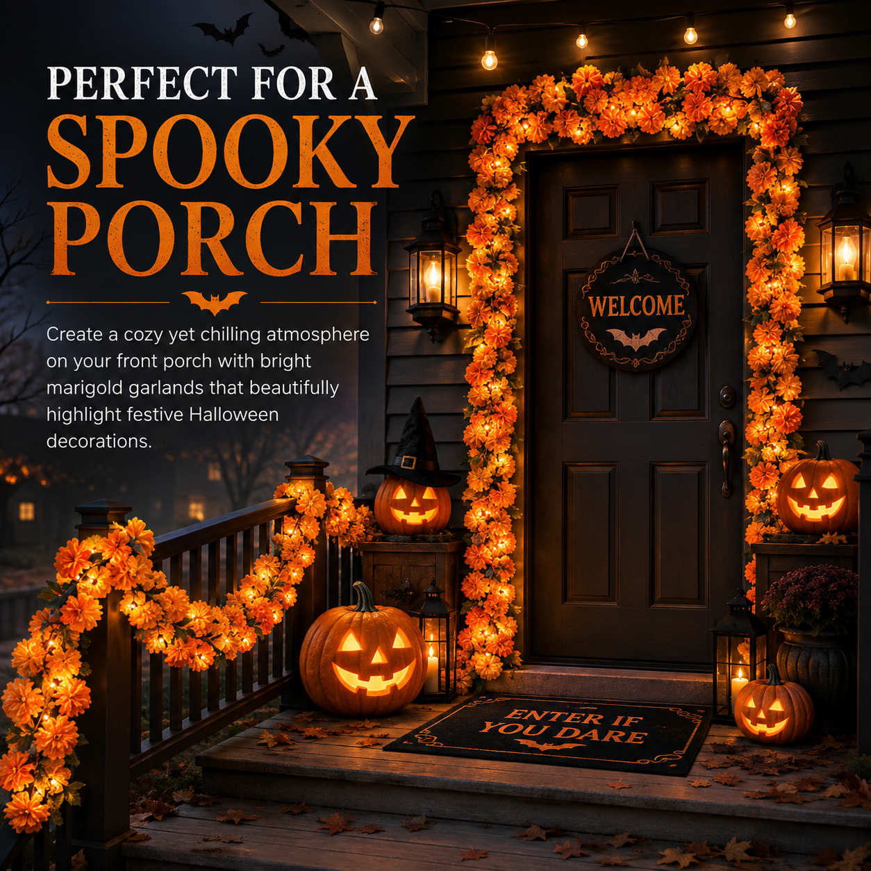🎃✨ 60% OFF! LED Marigold Lights for Halloween – Sparkling Floral Garland for Autumn Decoration, Porch and Home 🧡🌼 thumbnail 4