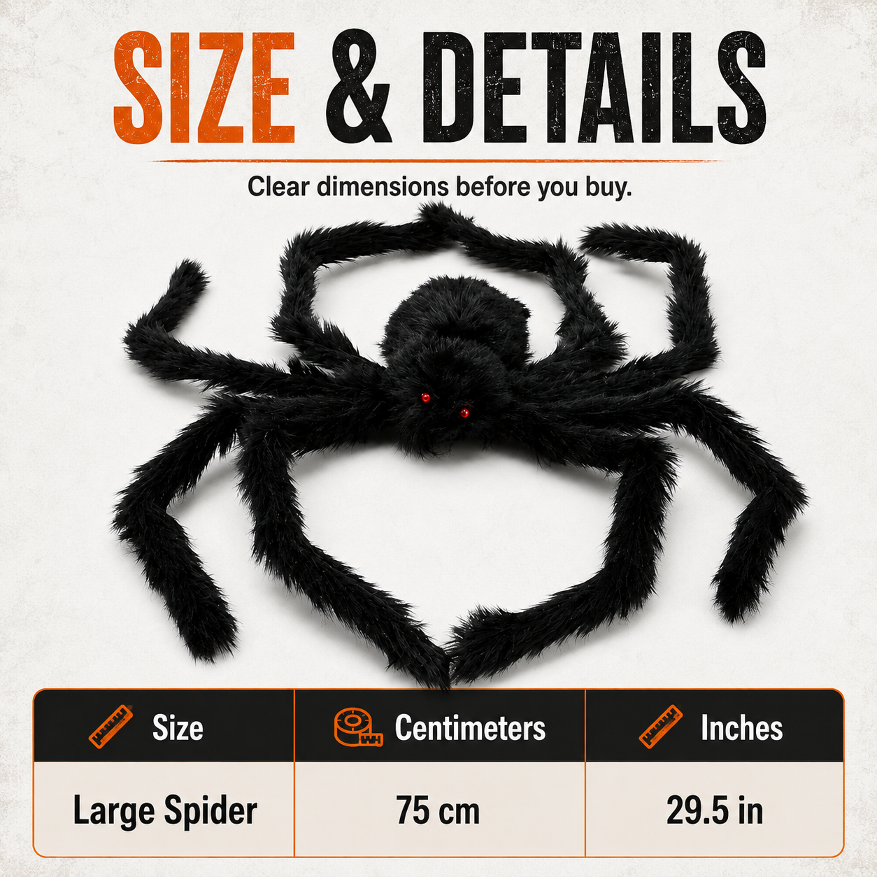 🕷️ Giant Halloween Spider Yard Decoration – Creepy Porch & Yard Decor ✨ thumbnail 9