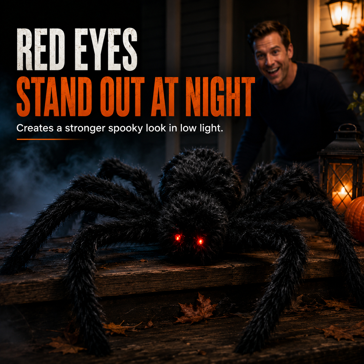 🕷️ Giant Halloween Spider Yard Decoration – Creepy Porch & Yard Decor ✨ thumbnail 3