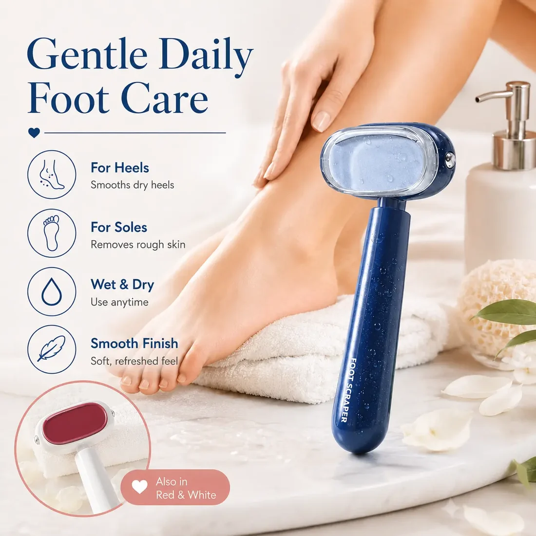 Dual-Sided Foot Callus Remover, Replaceable Stainless Steel Blade Foot Scraper 🦶 thumbnail 3
