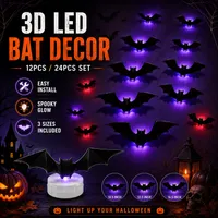 🦇LIMITED-TIME 50% OFF! ⏰Spooky 3D Bat LED Wall Light, Halloween Indoor Outdoor Wall Decoration Light👻 thumbnail 7