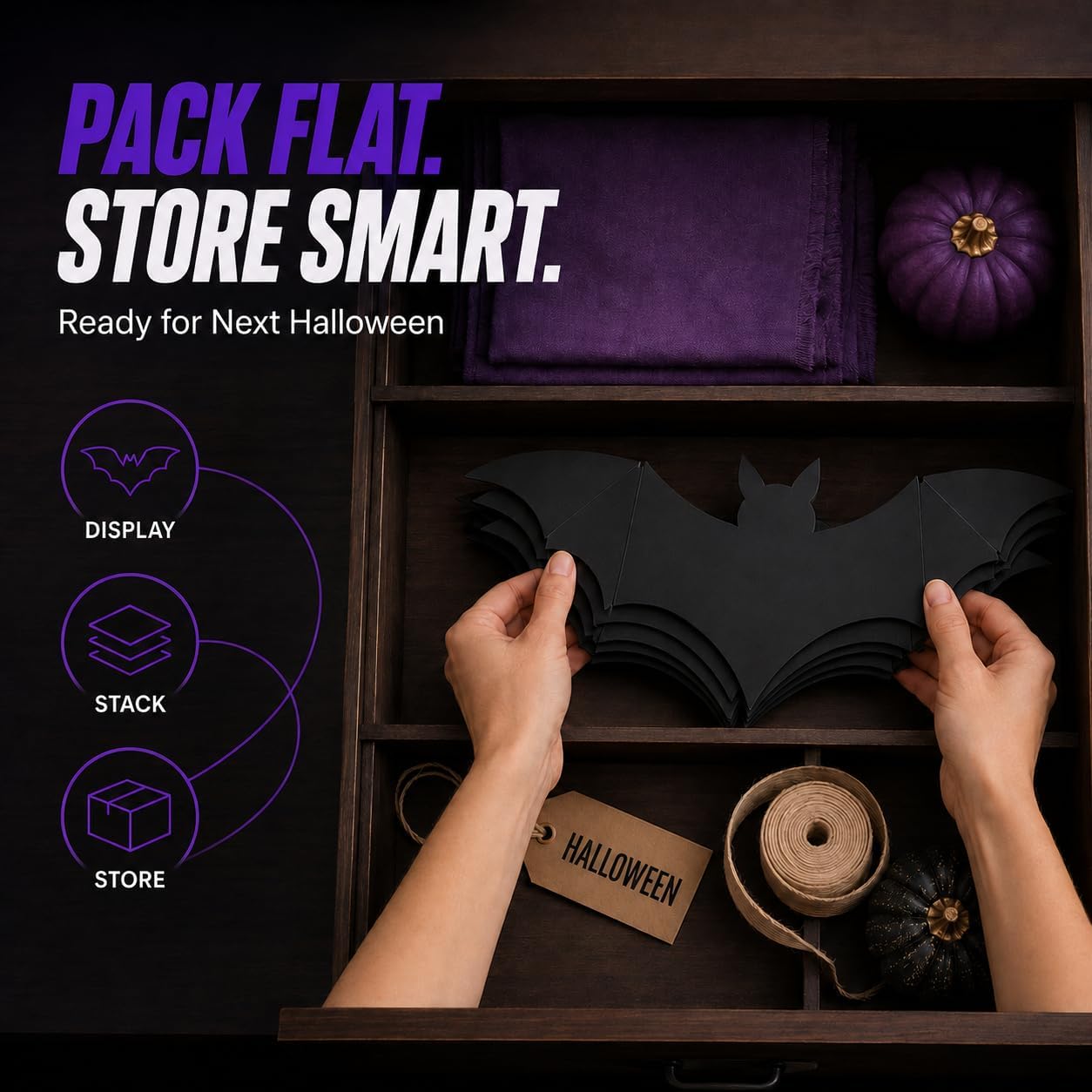 🦇LIMITED-TIME 50% OFF! ⏰Spooky 3D Bat LED Wall Light, Halloween Indoor Outdoor Wall Decoration Light👻 thumbnail 9