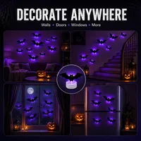 🦇LIMITED-TIME 50% OFF! ⏰Spooky 3D Bat LED Wall Light, Halloween Indoor Outdoor Wall Decoration Light👻 thumbnail 3