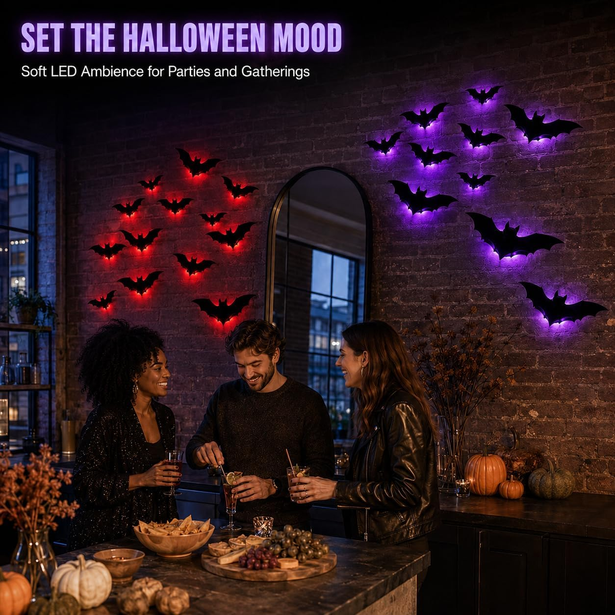 🦇LIMITED-TIME 50% OFF! ⏰Spooky 3D Bat LED Wall Light, Halloween Indoor Outdoor Wall Decoration Light👻 thumbnail 10