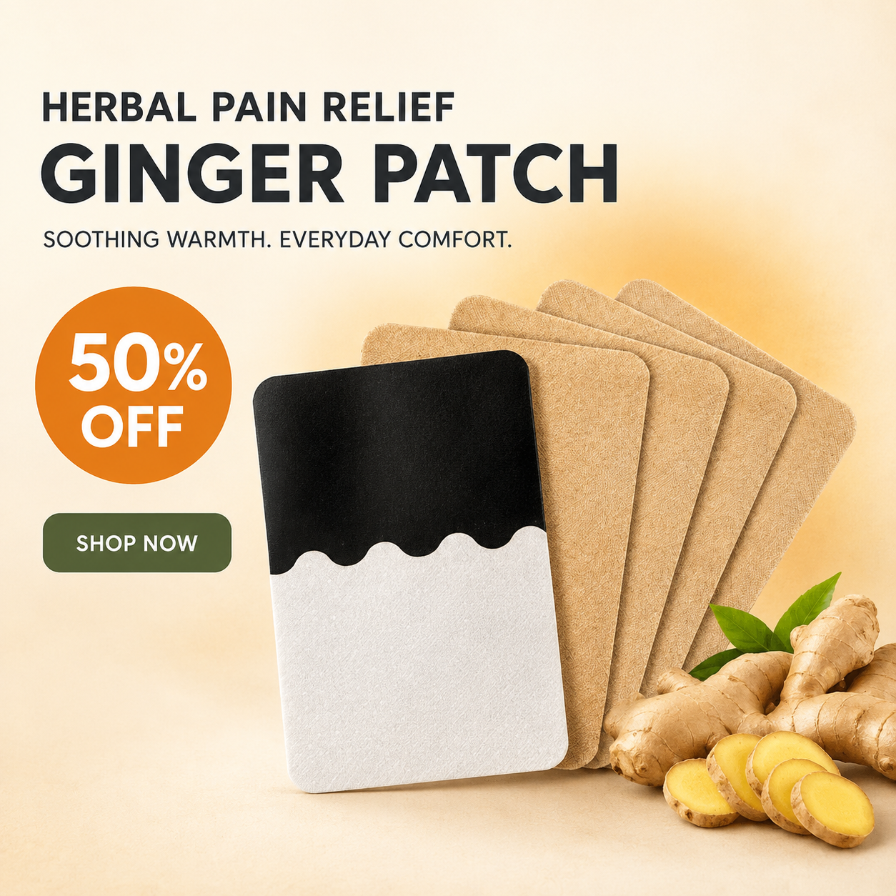 🔥 Last Day 50% OFF — Herbal Pain Relief Ginger Patch🌿 - Image 1