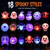 🔥🎃Spooky Season Hot Sale 50% OFF‼️✨LED Light Halloween Glowing Ring 💍| Flashing Light‑Up Party Favor for Halloween 🎃 thumbnail 4