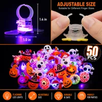 🔥🎃Spooky Season Hot Sale 50% OFF‼️✨LED Light Halloween Glowing Ring 💍| Flashing Light‑Up Party Favor for Halloween 🎃 thumbnail 5