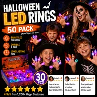 🔥🎃Spooky Season Hot Sale 50% OFF‼️✨LED Light Halloween Glowing Ring 💍| Flashing Light‑Up Party Favor for Halloween 🎃 thumbnail 1