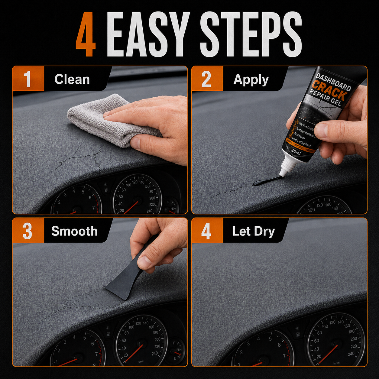 🚗 2026 Dashboard Crack Repair Gel – Fill Cracks & Refresh Worn Car Interiors | 50% OFF thumbnail 7