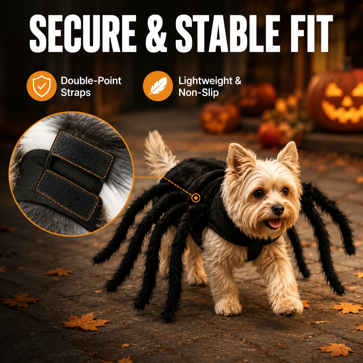 🎃 2026 HALLOWEEN SALE🎃💞56K+ SOLD!🕷️ Spider Halloween Costume for Pets: Scary Plush Outfit for Dogs or Cats 🎃 thumbnail 4