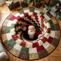 🎃3D Haunted Staircase Round -Rug – Spooky Halloween Optical Illusion🎉 thumbnail 18