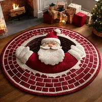 🎃3D Haunted Staircase Round -Rug – Spooky Halloween Optical Illusion🎉 thumbnail 20