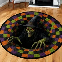 🎃3D Haunted Staircase Round -Rug – Spooky Halloween Optical Illusion🎉 thumbnail 31