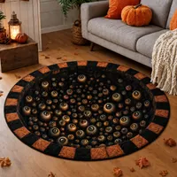 🎃3D Haunted Staircase Round -Rug – Spooky Halloween Optical Illusion🎉 thumbnail 34
