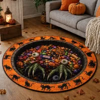 🎃3D Haunted Staircase Round -Rug – Spooky Halloween Optical Illusion🎉 thumbnail 40