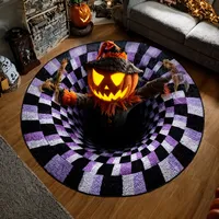 🎃3D Haunted Staircase Round -Rug – Spooky Halloween Optical Illusion🎉 thumbnail 42