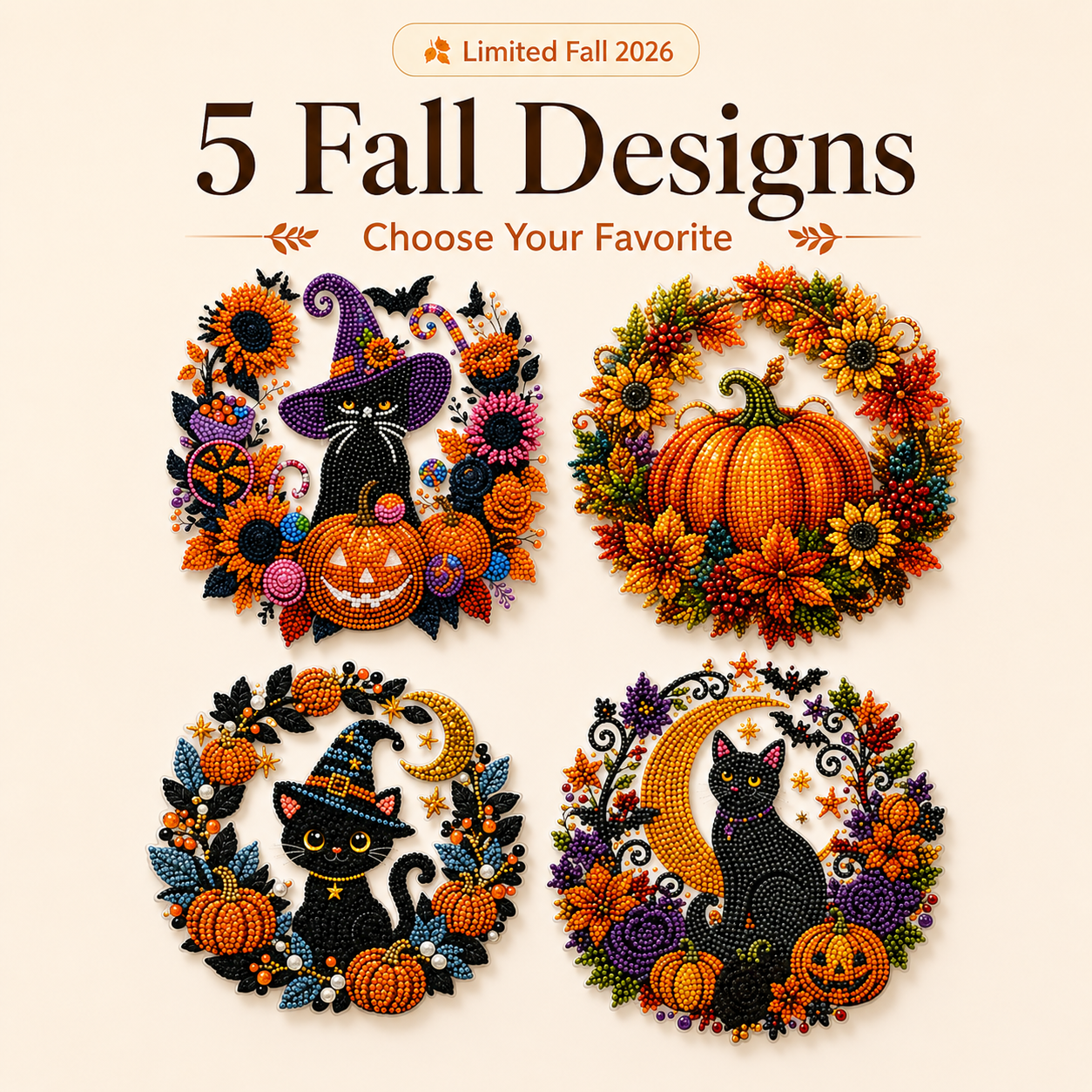 🍂 2026 Sparkling Fall DIY Wreath Kit – Relax, Create & Decorate | 49% OFF thumbnail 5