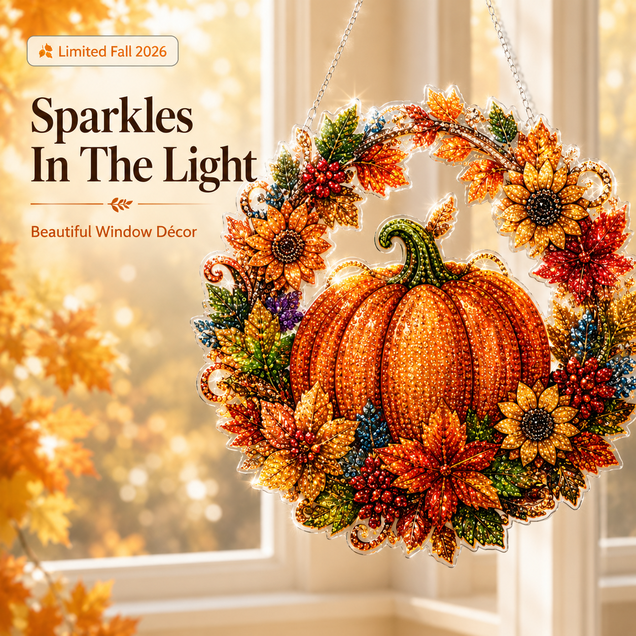 🍂 2026 Sparkling Fall DIY Wreath Kit – Relax, Create & Decorate | 49% OFF thumbnail 3