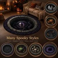 🎃3D Haunted Staircase Round -Rug – Spooky Halloween Optical Illusion🎉 thumbnail 5
