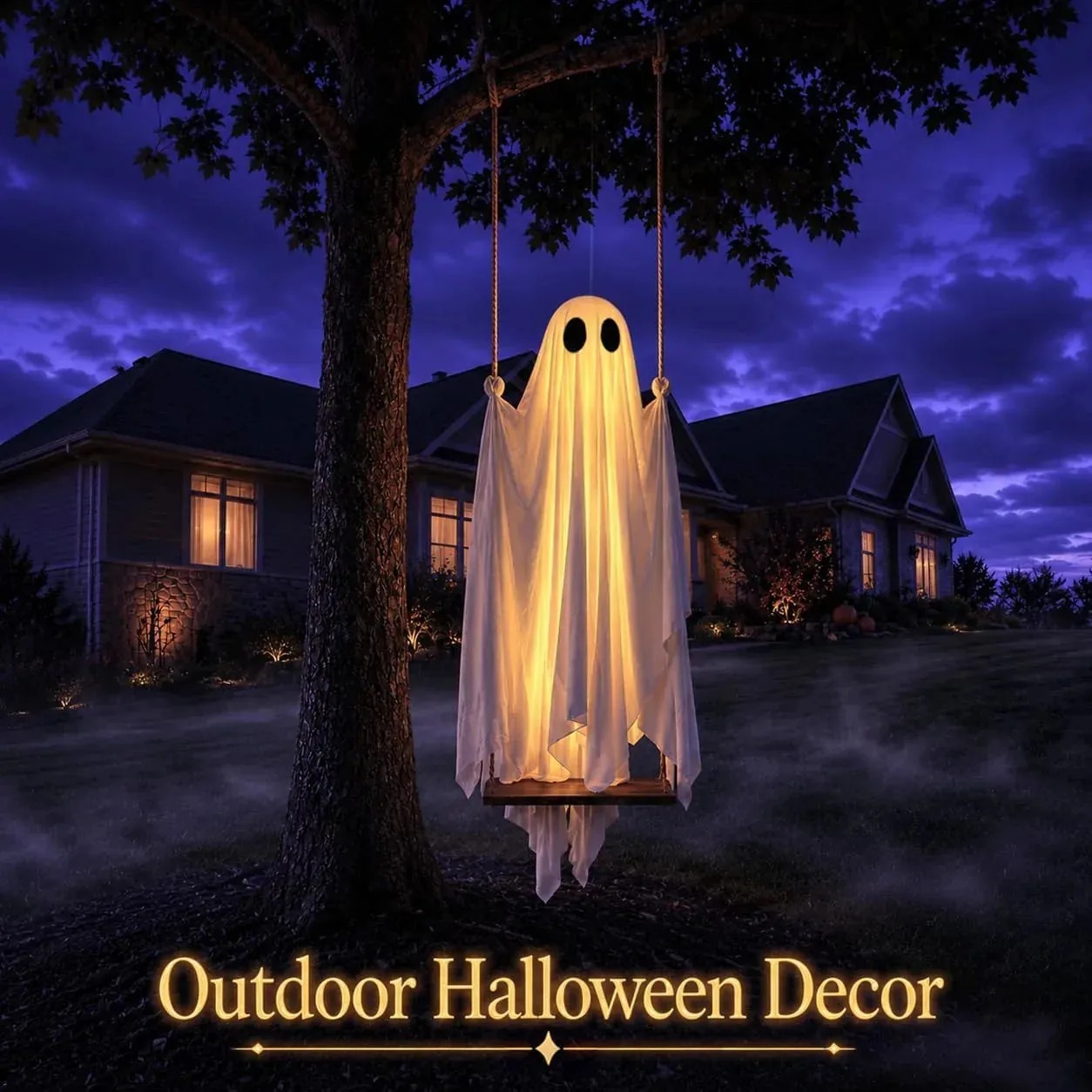 🎄👻 ✨ 60,000+ Sold — LED Swinging Ghost Halloween Decoration thumbnail 2