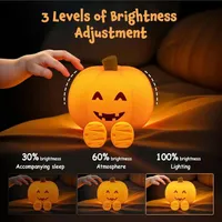🔥🎃Spooky Season Hot Sale 60% OFF‼️🎃 Rechargeable Silicone Pumpkin Night Light thumbnail 3
