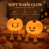 🔥🎃Spooky Season Hot Sale 60% OFF‼️🎃 Rechargeable Silicone Pumpkin Night Light thumbnail 2