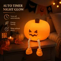 🔥🎃Spooky Season Hot Sale 60% OFF‼️🎃 Rechargeable Silicone Pumpkin Night Light thumbnail 4