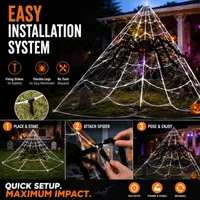 🔥🎃Spooky Season Hot Sale 60% OFF‼️🕷️ Hairy Spider with a Large Web – Outdoor Decoration for Halloween🎃 thumbnail 4