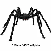 🔥🎃Spooky Season Hot Sale 60% OFF‼️🕷️ Hairy Spider with a Large Web – Outdoor Decoration for Halloween🎃 thumbnail 10